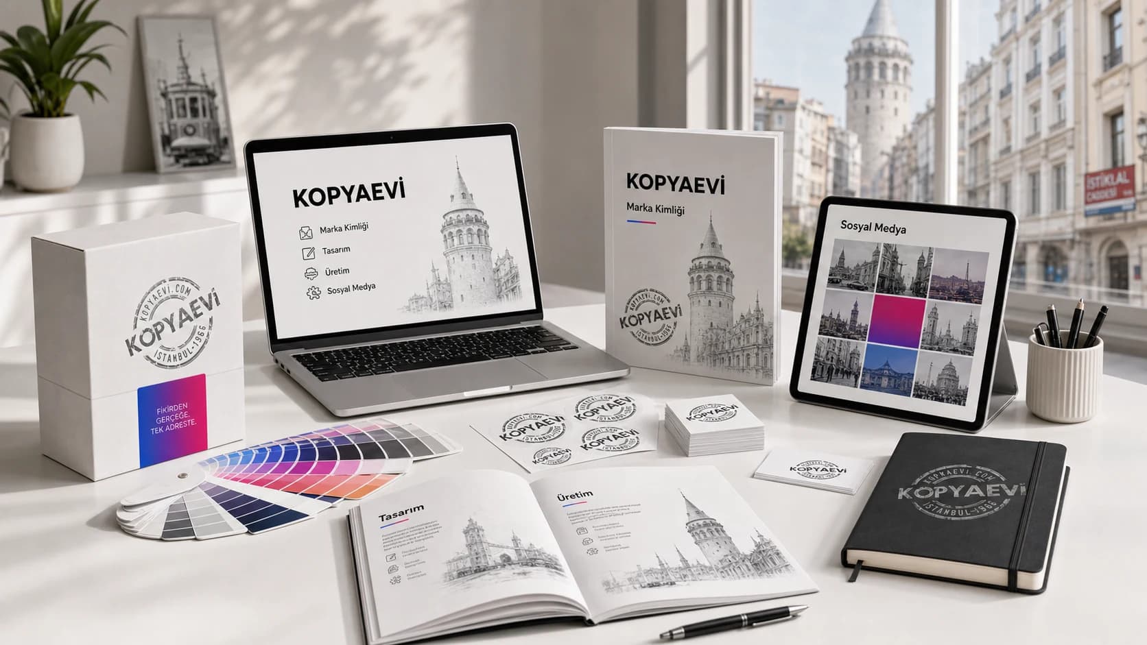 Kopyaevi Kreatif Ajans premium üretim masası