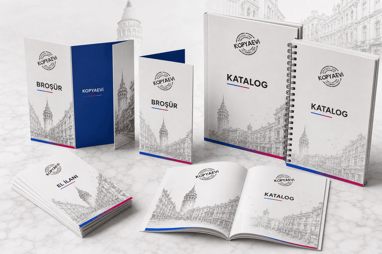 Kopyaevi Galata broşür ve katalog baskı numune