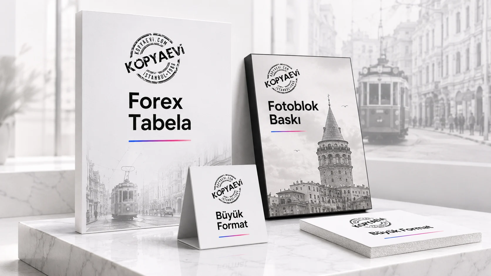 Kopyaevi İstiklal tabela ve büyük format baskı numune
